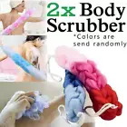 2Pcs Exfoliating Mesh Strap Scrubber Shower Back Back Skin Washer Rope Handles