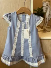 Pumpkin Patch Cotton Embroided Crochet Dress -Size 00 (3-6 months) [BNWT]