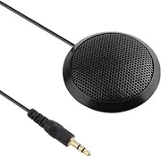 Dreokee Conference Microphone 3.5mm Desktop Computer Mic for Computer Desktop and Laptop 360° Omnidirectional Condenser Mic for Online Meeting/Class, Skype, Recording, Chatting, Gaming