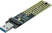USB 3.1 Gen 2 to M.2 NVMe SSD Converter Adapter 10Gbps PCIe Based M Key Hard Drive Reader Max 2TB M-Key M.2 NVME to USB Card Reader Support UASP Trim for 2280 2260 2242 2230 SSD