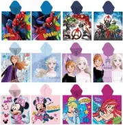 Disney Boys Girls Poncho Hooded Bath Poncho Beach Towel Hand Towel