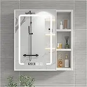 Wall-Mounted Mirror Cabinet, Bathroom Medicine Cabinet, with Storage Rack, Anti-Fog, Suitable for corridors, bedrooms and Living Rooms (Size : 70 cm)