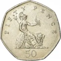 在飛比找蝦皮購物優惠-英國 50 便士硬幣 1982 -2008