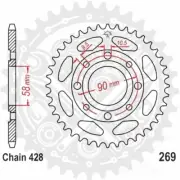 New JTR269.56 JT Rear Sprocket 56/428 Fits Keeway Superlight 125 Ltd.