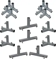 Aoneky 1" Baseball Batting Cage Frame Corner Kit- Fits 3/4" EMTs - Connector Kit for 35ft Cage