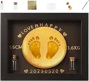 Baby Handprint And Footprint Kit, Baby Framed Photo Kit Footprint & Handprint Clay Kit, Baby Photo Frame Kit For Baby Girls And Boys, Baby Shower Baby Handprint