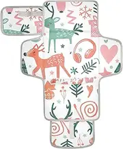 Reusable Changing Pads for Baby with Tissue Pocket Portable Baby Changing pad Lightweight & Foldable Changing Station