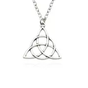 Veile Studios Necklaces Geometric Triangle Irish Celtic Triquetra Trinity Knot Pendant Necklaces & Pendants