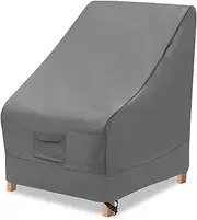 Vailge Outdoor High Back Chair Cover,Waterproof Patio Chair Covers,600D Heavy Duty Anti-UV Lawn Patio Furniture Chair Cover - 35 L x 28W x 35" H, Grey