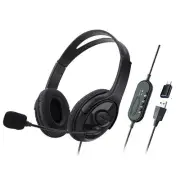 Wired USB Headset with Microphone Type-C for Skype Office Call Center 1Set U5N2