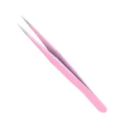 Straight Tip Tweezer Professional Tweezers for Eyebrow Lab Pink
