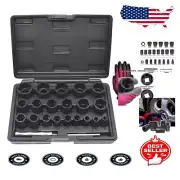 Professional Grade 22-Pc Nut & Bolt Extraction Kit - Impact-Grade Tools Included