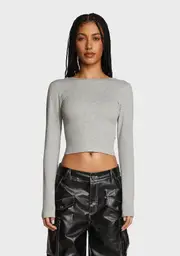 [Edikted] Haven Open Back Top - Grey
