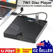 7 In 1 External CD DVD Drive USB 3.0 SD Disc Player Burner For Laptop Mac VIC