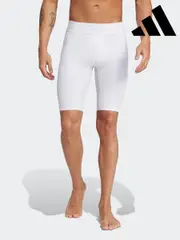 adidas White Techfit Short Tights (E41577) | $58