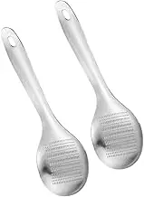 MAGICLULU 2Pcs Stainless Steel Spoon Shaped Food Graters Multi Function Garlic Mincers for Household Use Sturdy and Easy to Clean Kitchen Accessory