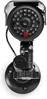 Nedis Outdoor Dummy Security Camera Solar Powered with Flashing LED & IP44 Bullet Design Black