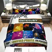 v2054 Bed Sheets Delirious Hillsong Worship Quilt Duvet Cover Set Double Comforter Cover Children3-Piece Bedding Set (1 Duvet Cover + 2 Pillow Shams)
