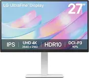 LG 27US550-W.AEK PC monitor 68.6 cm [27] 3840 x 2160 pixels 4K Ultra HD LCD White (27IN IPS 3840X2160 16:9 5MS - 1000:1 HDMI)