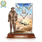 Heroes Of Our Skies WWII Airman Sculptural Clock