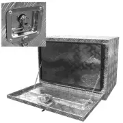 Aluminum Pickup Truck 24" Underbody Bed Tool Box Under Trailer RV Tool Storage