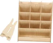 jojofuny Wooden Pencil Holder Organizer Multi Functional Storage Box for Home Office School for Pens Markers and Stationery Engaging Desk for Students