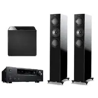 在飛比找PChome商店街優惠-KEF 小型三路分音座地揚聲器 R5+KEF 8吋揚聲器喇叭