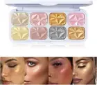 8 Colors Highlight Eyeshadow Palette,Sparkle Highlighter Shiny Eye Shadow Plate