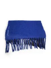 Blue Wool Firna Ombre Logo Scarf