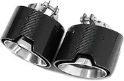 1 Piece Carbon Fiber Exhaust Compatible For BMW G20 G21 320i 330i 420i 430i G22 G23 Muffler Tip tip Exhaust System Nozzle(Silver 1 Pair)