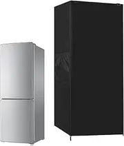 Outdoor Refrigerator Cover - Heavy Duty Oxford Cloth Upright Freezer Cover - Stand Up Fridge Dust Protector With Storage Organizer - Heavy Duty Black Appliance Covers For Home Dorm