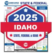 2025 Idaho ID State/Federal Labor Law All In 1 Compliance Poster Paper/Laminated
