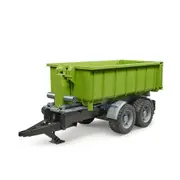Bruder Licensed 1:16 Scale Roll Off Container & Trailer for Tractors Green