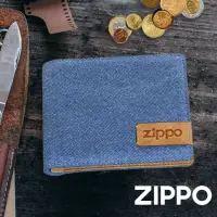 在飛比找momo購物網優惠-【Zippo官方直營】丹寧藍色雙折皮夾(皮件皮夾)