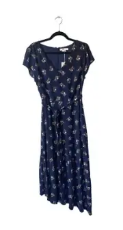 Boden Fairy Dress Size 6 NWT Floral Midi Peasant Boho Asymmetrical Hem Cottage