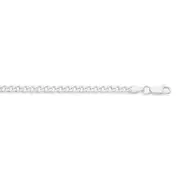 Silver 22cm Solid Bevelled Curb Bracelet