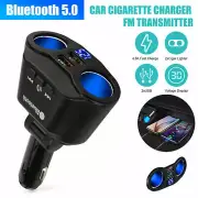 FM Transmitter Car Lighter Socket Dual USB Charger Adapter for Bluetooth