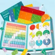 Montessori Book Fraction Puzzle For Children Fraction Educational Puzzle