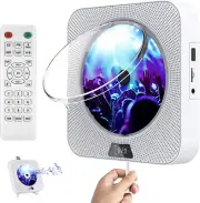 Portable CD Player with Bluetooth, Wall Mountable with Dust Cover ,Lcd Display