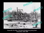 OLD POSTCARD SIZE PHOTO OF EMMAVILLE NSW THE TIN MINE BUCKET DREDGE 1908