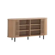 Kassy Sideboard Buffet Unit Storage W/ 2x3 Shelves Oak