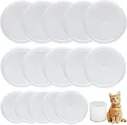 15Pcs Cat Dog Food Can Lids, 3 Sizes Pet Food Can Covers, Rund Pet Can Tin Lids, Plastic Tight Seal Can Lids, Lids for Tinned Food with 2Pcs Storage Bags, Standard Size Can Tops for Keeping Cans Fresh