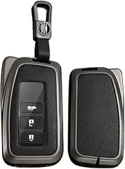 TECART Smart Key Case Key Cover Keyring Accessories fit for Lexus RX350 RX450h IS250 IS300 LS500 LC500H is ES GX NX RX LX LC LS RC UX US GS Protector Key Fob Case Leather Keychain Black