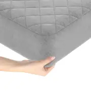 CostwaySingle/Queen/King Size Mattress Protector with Pocket-Grey-Single