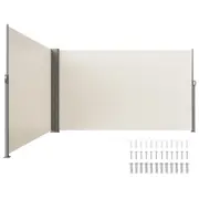 Outdoor Privacy Screen, Retractable Side Awning 1.8x6m, High-Quality Waterproof Fabric