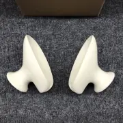 Soap Dish 2Pack, Ceramic Soap Holder Self Draining Cream White Leaf-Shape Soap D