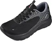 [JACKSHIBO] Wide Toe Box Shoes for Men Wide Sneakers Athletic Tennis Wide Shoes Gym Workout Cross Training Shoes Zero Drop Platform Sneakers, Black, 12 Wide