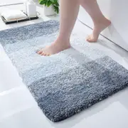Luxury Bathroom Rug Mat, Extra Soft and Absorbent Microfiber Bath Rugs, Non-Slip Plush Shaggy Bath Carpet,Blue