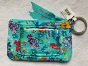 Vera Bradley Disney Zip ID Case Ariel Floral Ditsy NWT Flounder Little Mermaid