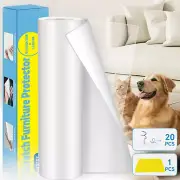 Cat Scratch Deterrent Tape 11.8" X 9.8FT Furniture Protectors from Cats Transpar